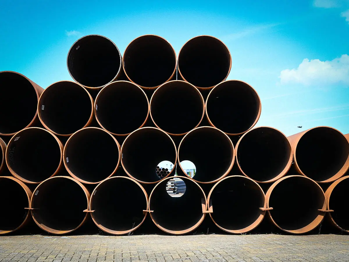 IJzeren buizen Ø 1000 millimeter